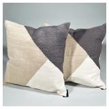 (2pc) Tri-Color Throw Pillows By AVASA Home