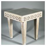 JOHN WHITE WASHED SIDE TABLE