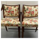 (2pc) Carved Wooden/Upholstered Armchairs