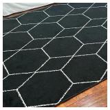 Area Rug - Black & White Geometric