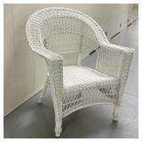 White Wicker - Adult Armchair
