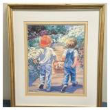 Corrine Hartley (American, 1924-2020) Lithograph - "Taking Puppy Home"