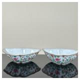 (2pc) Chinese (Qing Dynasty) Porcelain Bowls