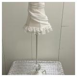 White Lace Boudoir Table Lamp