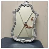 Carved Silver Mirror