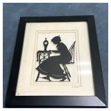 Cutout Art Framed. Silhouette