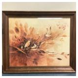 Herzog (American, 1902-) Print of a Watercolor - "Birds"