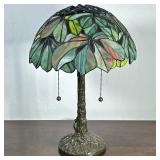 Tiffany Style Table Lamp - Quoizel "Palm Leaves"