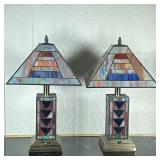 (2pc) Mission Style Table Lamps
