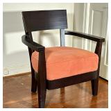 Terracotta Cushioned Armchair of Contemporary Style