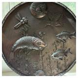 After Gunnar Nylund (Swedish, 1904-1997) Bronze Relief Art - "Fish"