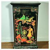 Russian Palekh Style Black Lacquered Chest