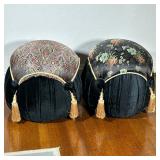 (2pc) Decorative Poufs/Ottomans