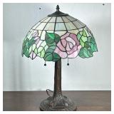 Tiffany Style Table Lamp - Quoizel "Rose Bush"