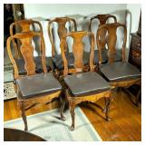 (6pc) Queen Anne Style Dining Chairs