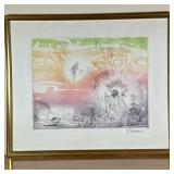 Joseph A. Pecsenke (Hungarian, 1942-1989) Aquatint - "The Fifth Day"