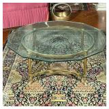LaBarge Round Glass Coffee Table