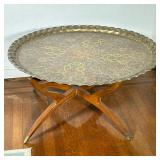Moroccan Style Brass Tray Table