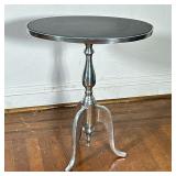 Silver Metal Accent Table