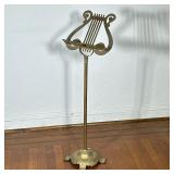 Brass Lyre-Shaped Music Stand