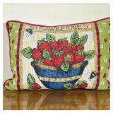 Decorative Throw Pillow - "Strawberries"