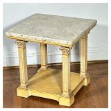 French Style "Pedestal" Side Table