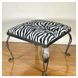 Zebra Print Footstool