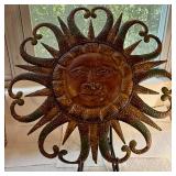 Copper-Colored Sun Wall Decor