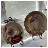 (2pc) Hand-Painted Serving Platters