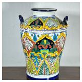 Mexican Talavera Pottery Urn - Yellow