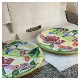 (2pc) Hand-Painted Dinner Plates