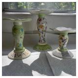 (3pc) Capriware Ceramic Candle Pedestals