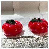 (2pc) Blown Glass Tomatoes or Pumpkins