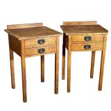 PAIR STICKLEY FURNITURE MISSION BEDSIDE TABLES