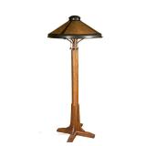 ARTS & CRAFTS MISSION STYLE MICA SHADE STANDING FLOOR LAMP