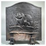 "MOTHER BEAR & CUBS" SCENIC FIREBACK, COUNTRY IRON FOUNDRY