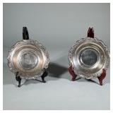 (2pc) PAIR SILVER PLATE BOWLS