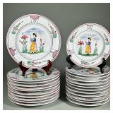 (23pc) CAMPAGNOLA SBERNA DERUTA ITALIAN CERAMIC PLATES