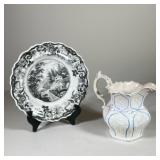 (2pc) Vintage Dish And Pitcher