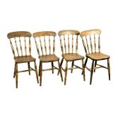 (4pc) Country Kitchen Windsor Vintage Chairs