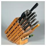 HOFFRITZ & OTHER KNIVES & KNIFE BLOCK
