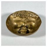 BRONZE RELIEF BOWL / ASHTRAY WITH FACE | A small decorative bowl or ashtray with a sculpted face to 