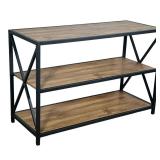 INDUSTRIAL-STYLE THREE-TIER SHELVING UNIT | Contemporary, industrial-style console or shelving unit.