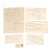 Early 19th Century English Parchment Notes, Fragments, Including WW & LT Chester | Early 19th Centur