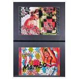 (2pc) PAIR ANDRE RICHARD LANOUX POP ART | Pair of Andre Richard Lanoux artworks, seem to be lacquere