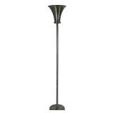 BRUSHED METAL TORCHIÈRE FLOOR LAMP | Dimensions: h. 70.5 x dia. 11.5 in