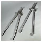 (2pc) Pair of Chesneys of London Handmade Log Holders | Matching Pair of Heavy Log Holders hand Forg