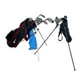 (14pc) CHILDREN’S GOLF CLUBS & BAGS | Including: Nike golf bag, VRS driver, wedges, irons, Top Flite
