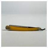 Vintage Straight Special Razor by F.W. Engels | Made in Germany, steel blade folds into celluloid ha