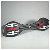 Overboard Waveboard By Crab | Chinese manufactured human-powered skateboard. Black,red and white wit